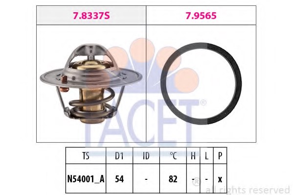 FACET 7.8334 Thermostat, coolant